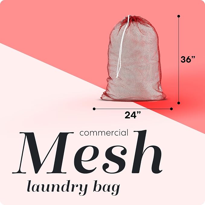 Handy Laundry Mesh XL Laundry Bags 2-Pack, 24 x 36 Inch Heavy Duty, Durable - Image 2