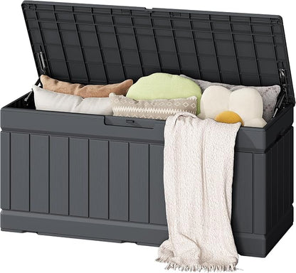 Flamaker Outdoor Storage Box 80 Gallon Resin Waterproof Deck Box Delivery Box by Flamaker