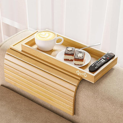 Bamboo Sofa Arm Rest Tray Table by Bestjing
