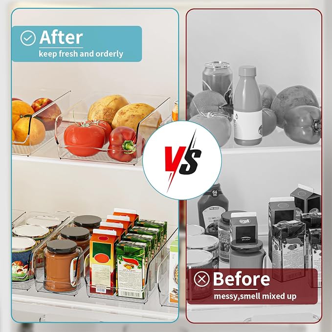Ettori Set of 6 Clear Plastic Storage Bins - Image 4