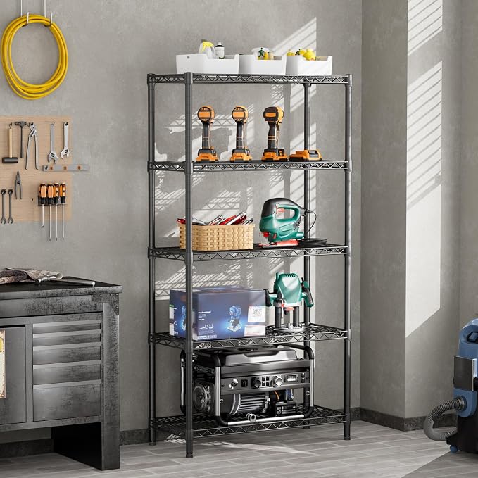 SINGAYE 5 Shelf Adjustable Heavy Duty Storage Shelving Unit 350 lbs per Shelf - Image 7