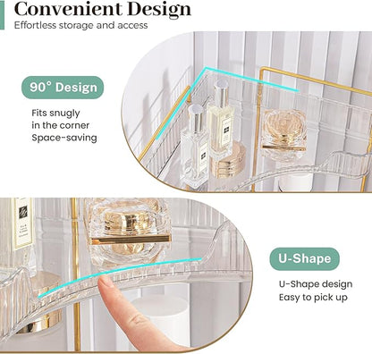 Aveniee Corner Bathroom Counter Organizer, Bathroom Countertop Shelf Makeup - Image 4