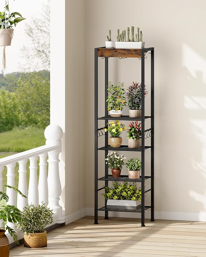 5-Tier Pot Rack, Floorstanding Pots and Pans Organizer, Kitchen Bakers Rack - Image 4