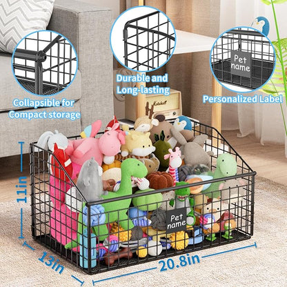 Kaiferty Indestructible Dog Toy basket, Large Toy Bin - Image 8