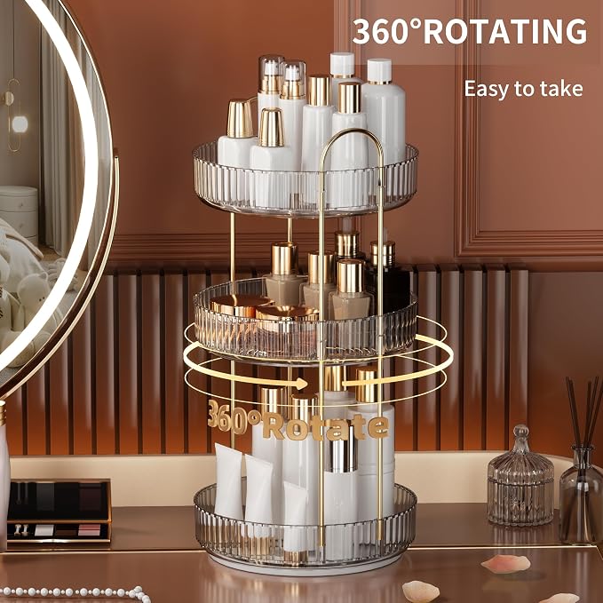 YCIA&DONE 360 Rotating Makeup Organizer and Storage - Image 2