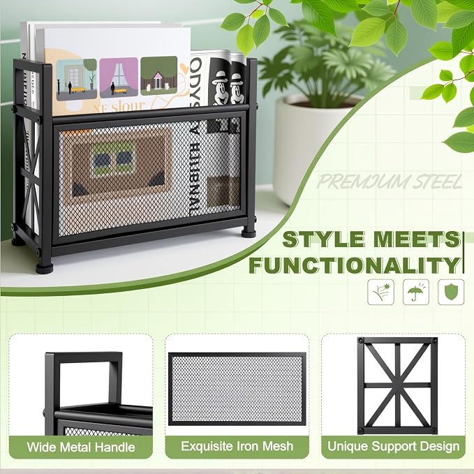 Magazine Rack & Holder – Multi-Purpose Storage Organizer - Image 3