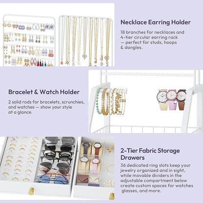 SWTYMIKI Jewelry Organizers and Storage- Multifunctional Stand Jewelry - Image 4