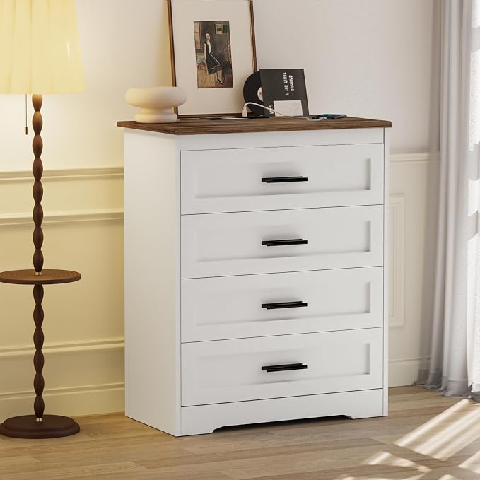 GEPELCN Farmhouse 4 Drawers Dresser - Image 9