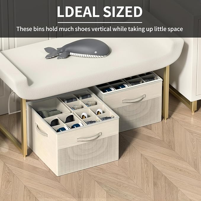 Shoe Organizer for Closet, Foldable Shoe Storage - Image 4