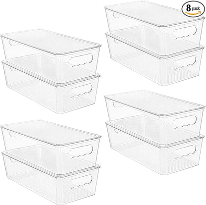 Vtopmart 8pcs Clear Organizers and Storage Bins by Vtopmart