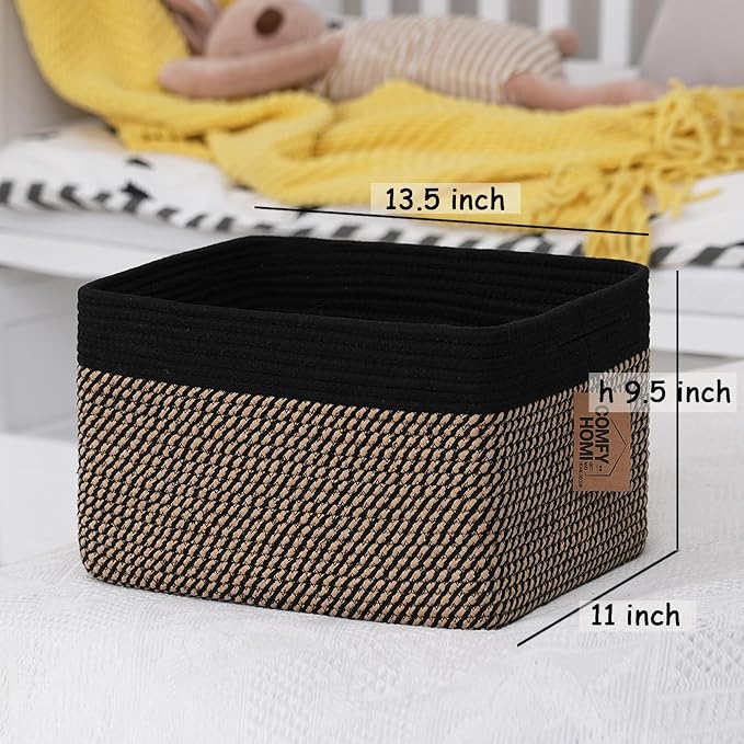 COMFY-HOMI Cotton Rope Woven Basket - Image 2