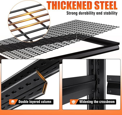 45.6"W Garage Shelving Heavy Duty Storage Shelves, 5-Tier Adjustable Metal - Image 6
