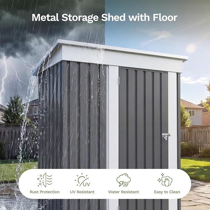 Patiowell 5x3 FT Outdoor Storage Shed - Image 5
