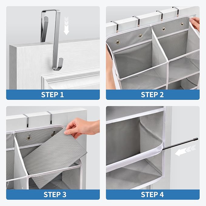 JARLINK Over the Door Organizer, Extra Large Storage - Image 7