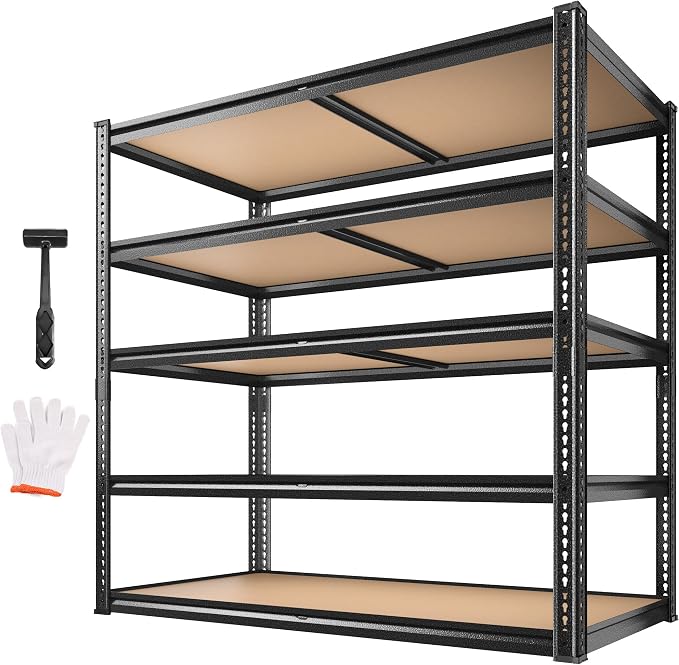 ROOMFAVE 40" W Storage Shelves 5 Tier Garage Shelving Heavy Duty, 2350LBS by RoomFave-organizeyourjoy