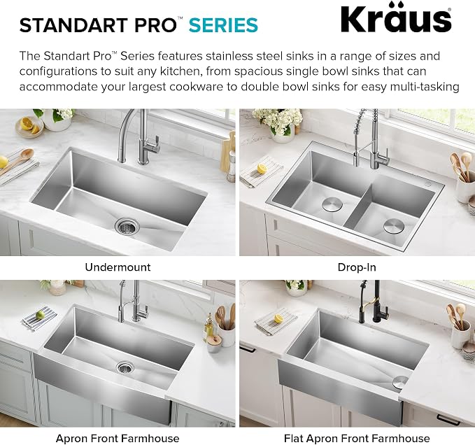 Kraus KHU101-21 Standart PRO 16 Gauge Undermount Single Bowl Set, 21 Inch - Image 16