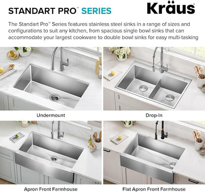 Kraus KHU101-21 Standart PRO 16 Gauge Undermount Single Bowl Set, 21 Inch - Image 16