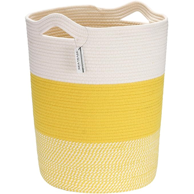Sea Team Large Size Cotton Rope Woven Storage Basket by SeaTeam