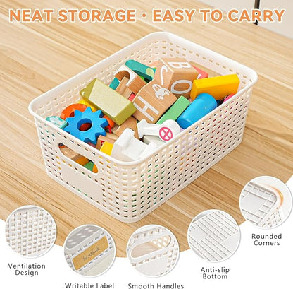 12 Pack Plastic Storage Baskets - Image 5