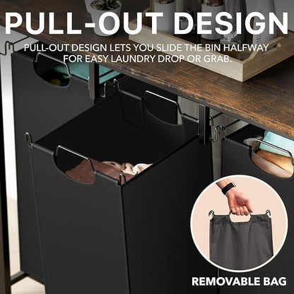 Simple Houseware 3-Section Laundry Sorter - Image 2
