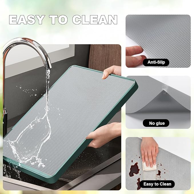 Upgrade 100% EVA Shelf Liner for Kitchen Cabinet 12" x 240" Refrigerator Liners - Image 3