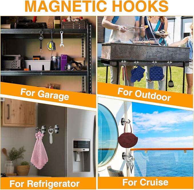 E BAVITE Magnetic Hooks, 120 LB Heavy Duty Magnet - Image 4