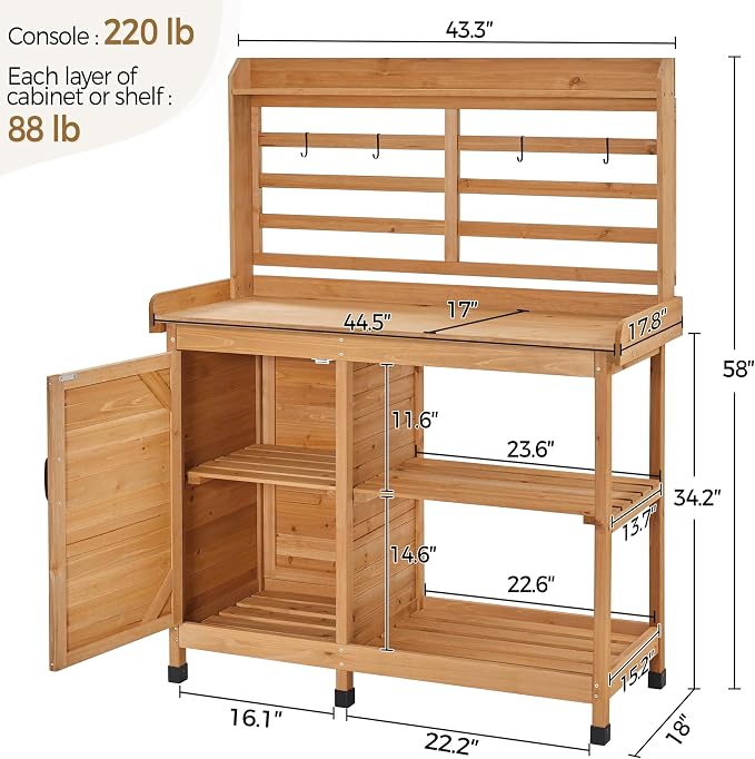 Yaheetech Outdoor Potting Bench - Image 3