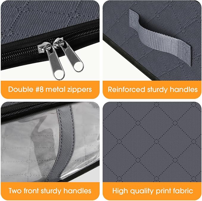 StorageRight Under Bed Storage Bags 6 Pack, 40L Large Clothes & Comforter - Image 3