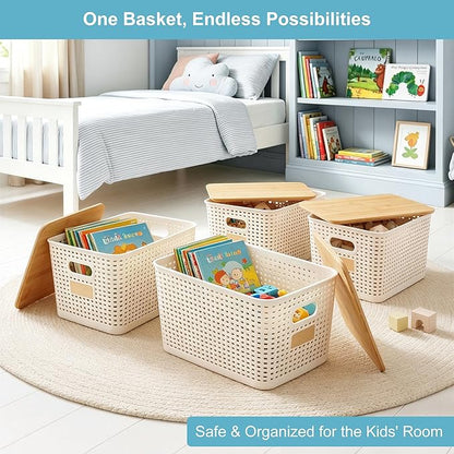 Bagnizer 2 Pack Tall Plastic Storage Bins - Image 4
