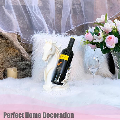 Wine Bottle Holder Wine Racks Tabletop Horse Statue as Home Kitchen Wine Cellar - Image 2