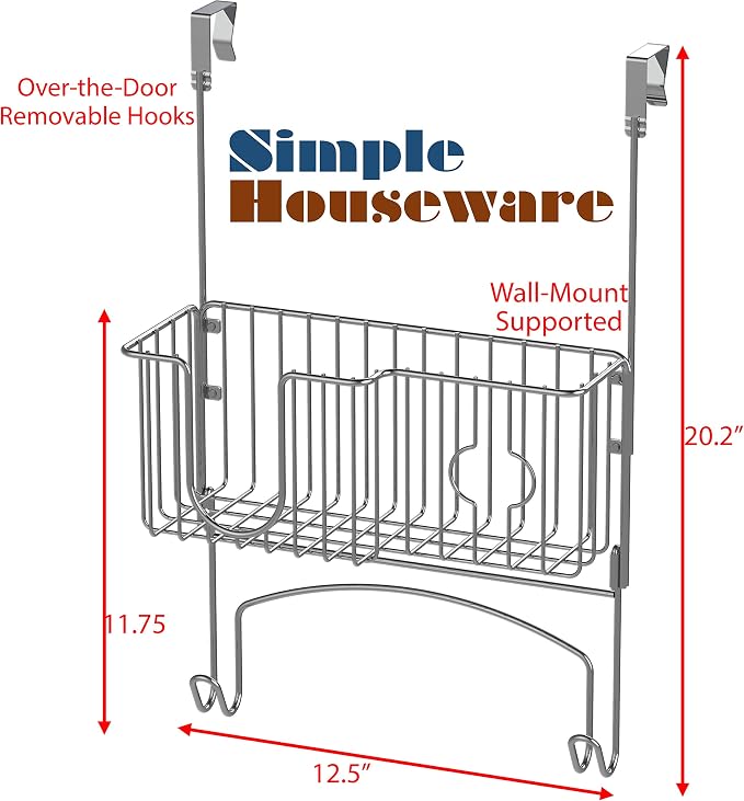Simple Houseware Over-The-Door/Wall-Mount Ironing Board Holder - Image 2