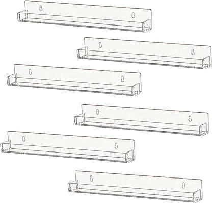 IEEK 6 PCS Acrylic Invisible Floating Bookshelf by IEEK
