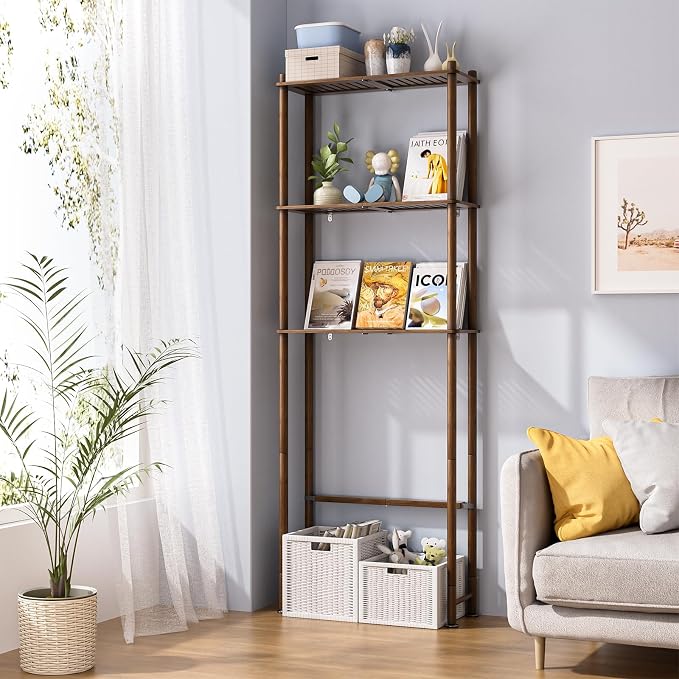 AmazerBath Bamboo Over The Toilet Storage Shelf, 3-Tier Over Toilet Bathroom - Image 6