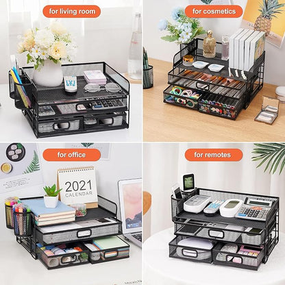 Marbrasse 3 Tier Mesh Desk Organizer - Image 4
