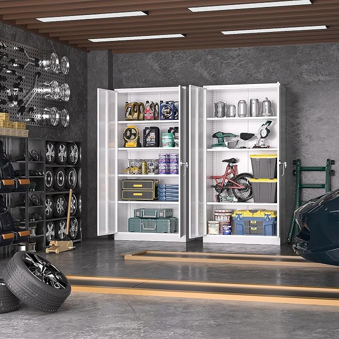 Greenvelly Metal Garage Storage Cabinet - Image 2