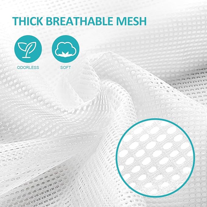 Mesh Laundry Bags with Adjustable Shoulder Strap, Drawstring Closure, Mixed - Image 3