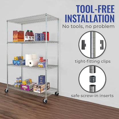 SafeRacks - NSF Certified Storage Shelves, Heavy Duty Steel Wire Unit - Image 4
