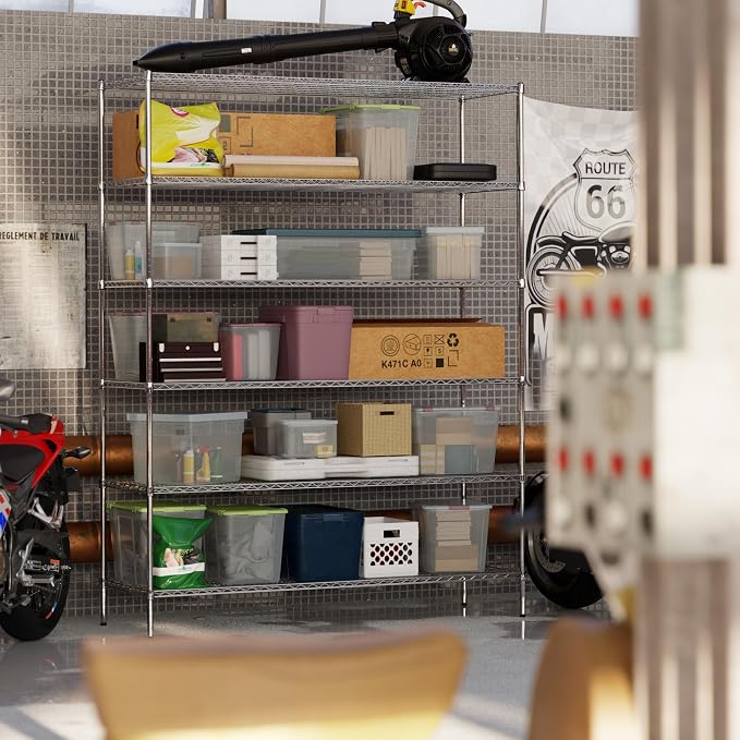 24" Deep x 72" Wide x 96" Height Wire Shelving Kit | 6-Tier | NSF Commercial - Image 2