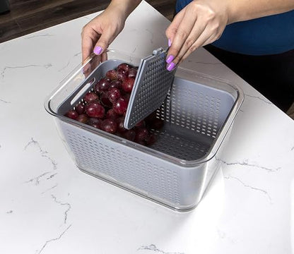 Kitchen Spaces Stackable Fridge Storage Colander Containers - Image 2