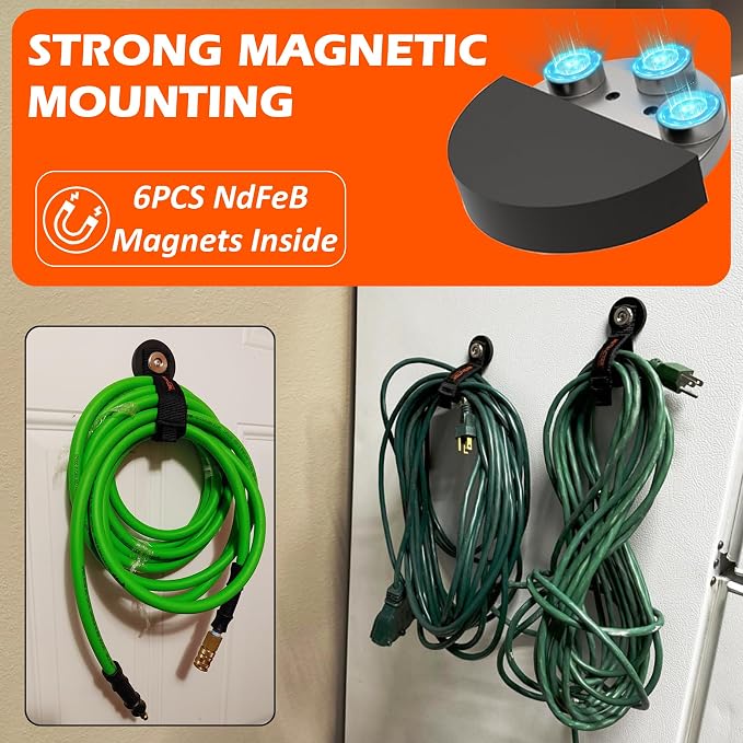 MUTUACTOR Strong Magnetic Hooks, Non-Slip Magnetic Mount Hooks Heavy Duty - Image 4