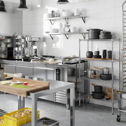 14" Deep x 30" Wide x 54" Height Wire Shelving Kit | 4-Tier | NSF Commercial - Image 5