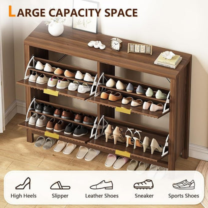 47" Fluted Shoe Cabinet Stoarge - Image 5