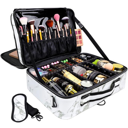 gzcz Large Capacity Travel Makeup Case Organizer, Professional Cosmetic Bags - Image 8