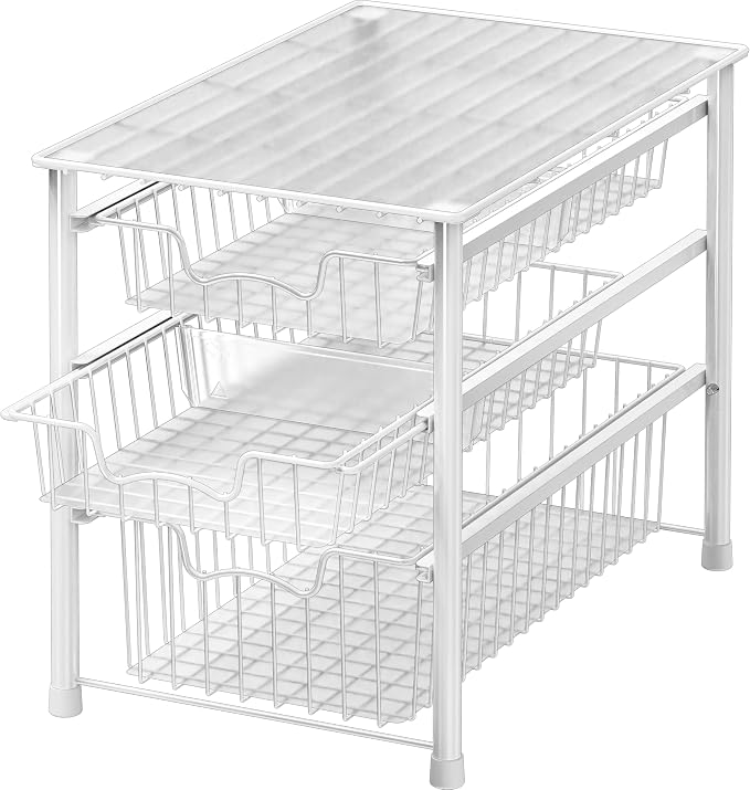 Simple Houseware Stackable 3 Tier Sliding Basket Organizer Drawer by SimpleHouseware
