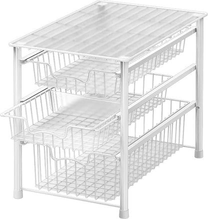 Simple Houseware Stackable 3 Tier Sliding Basket Organizer Drawer by SimpleHouseware