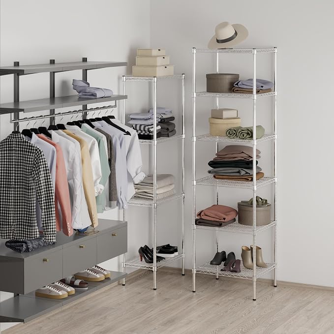 21" Deep x 24" Wide x 86" Height Wire Shelving Kit | 6-Tier | NSF Commercial - Image 2