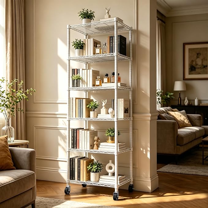 REGILLER 6 Wire Shelving Steel Storage Rack Adjustable Unit Shelves - Image 7