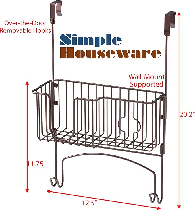 Simple Houseware Over-The-Door/Wall-Mount Ironing Board Holder - Image 2