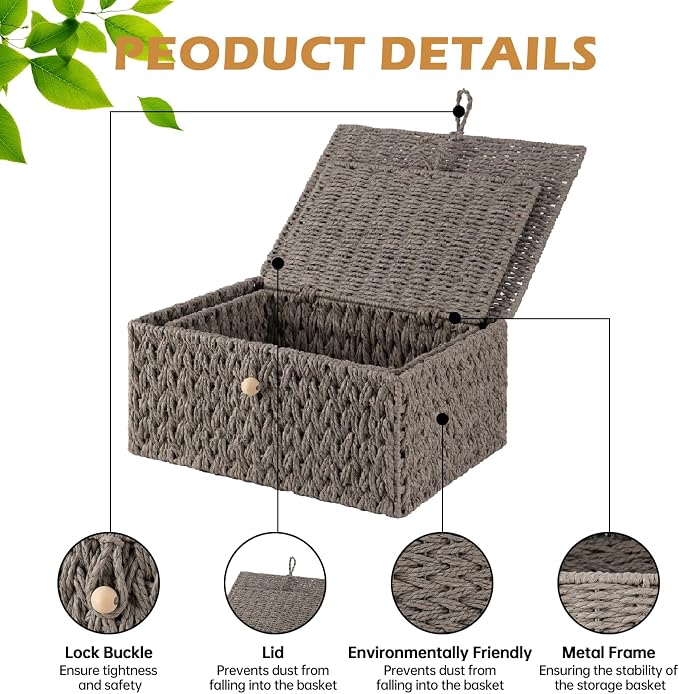 OIAHOMY Wicker Storage Basket - Image 3