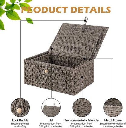 OIAHOMY Wicker Storage Basket - Image 3